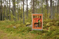 Kunstutstilling i skogen